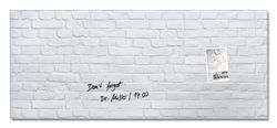 SIGEL GL244 Lavagna magnetica in vetro premium, superficie lucida, 130 x 55 cm, montaggio facile, bianco, Artverum
