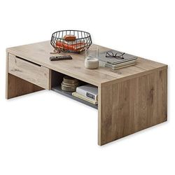 Stella Trading BELLANO Aspect chêne Viking Graphite-Table Basse Moderne avec tiroirs et étagère pour Votre Salon, Bois d'ingénierie, 110 x 40 x 65 cm