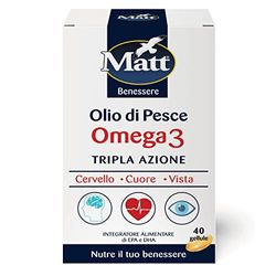 Matt&Diet - Olio di Pesce - Integratore di Omega 3 per la Funzione Cardiaca - 29 gr