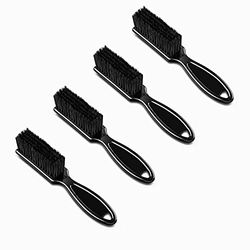 Lot de 4 brosses de nettoyage pour barbier, brosse de nettoyage en nylon, brosse de coiffure, peigne et ciseaux