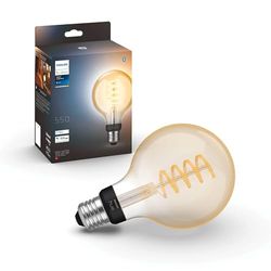 Philips Hue White Ambiance Filament G93, Lampadina a Filamento Connessa, con Bluetooth, Attacco E27, Dimmerabile, 7 W, Luce Bianca da Calda a Fredda