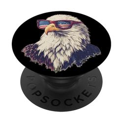 Gafas de sol deportivas con bandera estadounidense Proud Eagle PopSockets PopGrip Adhesivo