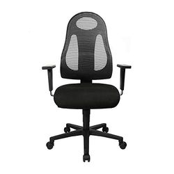 Topstar Free Art Bureaudraaistoel, Stof, Zwart Antraciet, 61 X 65 X 127 cm