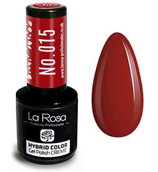 LaRosa CREME Vernis à Ongles Gel Semi-Permanent - Couleur ROUGE CLASSIQUE – Haute Pigmentation, Brillance Longue Durée – Manucure DIY ou Professionnelle – 9 ml
