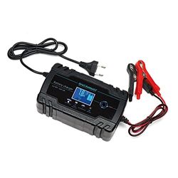 OVERMUST 12V-8A, 24V-4A bilbatteriladdare, utjämnare, Helautomatisk, överbelastnings-, kortslutningsskydd etc, Intelligent display, bärbar och enkel att använda