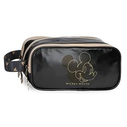 Disney Mickey Outline Triple Pink Tasche, Noir, Trousse triple