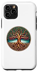 Carcasa para iPhone 11 Pro Colorido árbol de la vida nórdico Yggdrasil