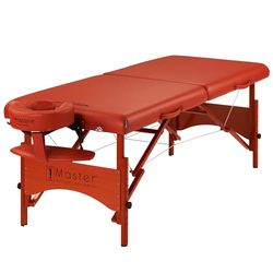 Master Massage Fairlane Mobiele massagestoel, 71 cm, inklapbaar, therapieligstoel, behandelingsligstoel, ultralicht, massief hout, massagebank met muziekkussen, luidspreker Bluetooth