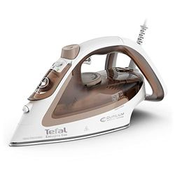 Tefal FV5780 Easygliss Eco - Plancha de vapor (2800 W, 240 g/min, vapor automático, 50 g/min, vapor vertical, suela Durilium AirGlide, 88% reciclable, mocha/blanco)