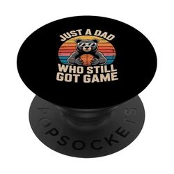 Just A Dad Who Still Got Game Día del Padre PopSockets PopGrip Adhesivo