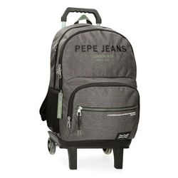 Pepe Jeans Edmon Mochila Doble Compartimento Adaptable a Carro Portátil 15,6 pulgadas Gris 33x46x15 cms Poliéster by Joumma Bags