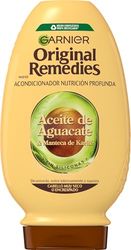 Garnier Original Remedies óleo de abacate e manteiga de karité condicionador para cabelo rebelde e frisado 250 ml