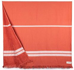Bersuse 100% Cotone - Cascais Asciugamano Turco - Asciugamano in Spugna Peshtemal -Mattone
