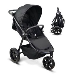 Mobiclinic® kids, Kinderwagen met 3 wielen, Agnes, All-terrain eenhandig handvat, 5-puntsgordel, Achterzak, Sportieve stijl, Eénklik-vouwsysteem, Xxl-mand, Tot 22 kg