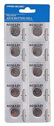 PRO ELEC PEL01224 Alkaline AG10/LR54 Button Cell Battery, 10 Pack