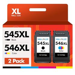 HALLOLUX Replacement pour Canon PG-545XL CL-546XL PG 545XL CL 546XL Cartouches d'encre pour Pixma MX495 TR4550 TR4551 TS3150 TS3151 MG2450 MG2500 MG2950 MG2550S (1 Noir 1 Couleur)