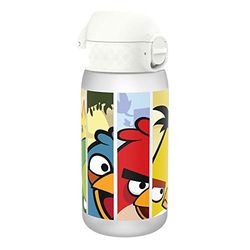 ION8 Kinder Waterfles, 350 ml/12 oz, Lekvrij, Makkelijk te Openen, Veilige Vergrendeling, Vaatwasmachinebestendig, BPA Vrij, Draaghandvat, Makkelijk Schoon te Maken, Geurvrij, Angry Birds Ontwerp