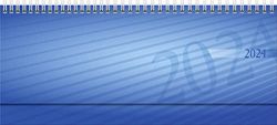rido/idé Septant 2024 - Agenda semanal (2 páginas, 1 semana, 30,5 x 10,5 cm), color azul