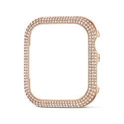 Swarovski Sparkling Smartwatch Case, White Swarovski Crystals with Rose-gold Tone, 40mm Watch Case, Compatible with Apple Watch Series 4 and 5