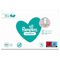 Pampers Sensitive Baby Wipes, 12 Packs (624 Wipes)