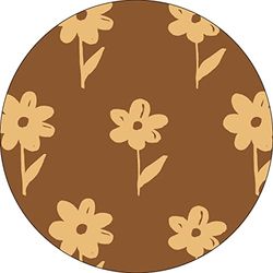 Bonateks, Ronde digitaal bedrukte muismat, antislip onderkant, voor kantoor en thuis, diameter: 22 cm