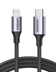 UGREEN Câble USB-C vers Lightning en Nylon tressé certifié MFi, pour iPhone 11 Pro Max X XS XR XS Max 8 Plus et Plus