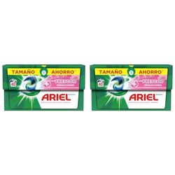 Ariel All-in-One Detergente Lavadora Liquido en Capsulas/Pastillas, 40 Lavados, Jabon Limpieza Profunda, Mas Frescor Sensaciones (Paquete de 2)