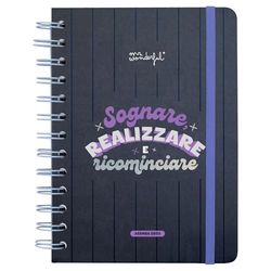 Mr. Wonderful Agenda Wonder Piccola 2025 Settimanale - Sognare, realizzare e ricominciare - Include 8 Fogli di Adesivi e Frasi Giornaliere