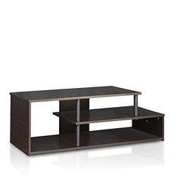 Furinno Tooloze TV-standaard, hout, espresso/zwart, 37.08 x 37.08 x 38.1 cm