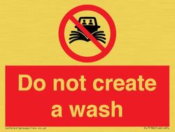 No crear un letrero de lavado - 100 x 75 mm - A7L