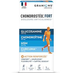 GRANIONS| Chondrostéo+ FORT Articulations | Formule Renforcée | Mobilité & Souplesse Articulaire, Flexibilité, Capital Osseux | Glucosamine, Chondroïtine, MSM, Harpagophytum | 120 comprimés