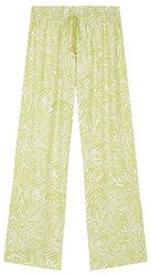 Women'secret Pantalón Largo Capri Lima Informales, Estampado Amarillo, M para Mujer