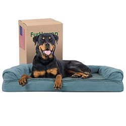 FurHaven XL Orthopedisch Hondenbed Pluche & Suède Sofa-Stijl w/Verwijderbare Wasbare Cover - Diep Zwembad, Jumbo (XL)