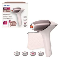 Philips Lumea Series 9900, dispositivo di epilazione IPL con tecnologie SenseIQ e SkinAI, 4 accessori per viso, corpo, ascelle e zona bikini, con filo e senza filo, modello BRI951/00