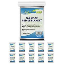 Emergency Myler Thermal Blanket, 132.1cm x 213.4cm - Pack of 10
