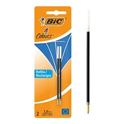 BIC Ballpoint Pen 4 Colours 2 Items blue