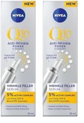 NIVEA Q10 Anti-Wrinkle Power Expert Wrinkle Filler Serum, 15ml (Pack of 2)
