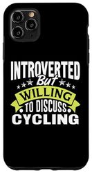 Custodia per iPhone 11 Pro Max Introverso ma disposto a discutere di ciclismo divertente ciclismo