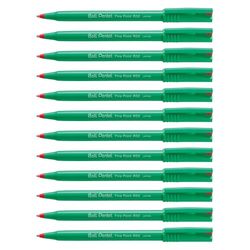 Pentel R50 Bolígrafo Verde Barril Base de Agua 0.8mm Punta 0.4mm Line Azul Ref R50-C [Paquete de 12] - Rojo, 12