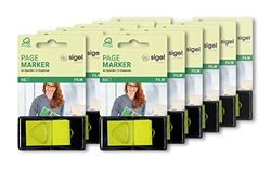 SIGEL HN481 Index Page Marker, Film, strip-size:25x45 mm, 50 strips, neon yellow (pack of 12)