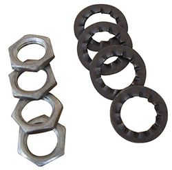 Tibelec 736.830 Noce, spessore 2,5 millimetri Black Steel Pacco di 8