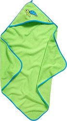 Playshoes Frottee-Kapuzentuch, Toalla con Capucha para Unisex Niños, Verde (29 - Grün Schildkröte), 100x100cm