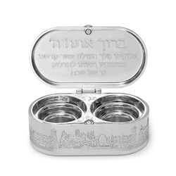 Ateret Judaica Jewish Shabbat Candles Holders - Candlesticks - Travel Candle Holder Gold @Silver