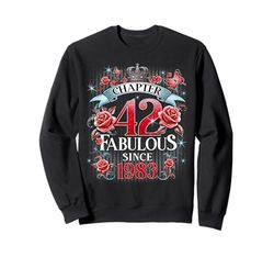Womens Chapter 42 Fabulous Since 1983 42nd Birthday Design Felpa