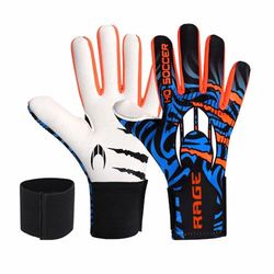 HO Soccer Rage Plus Hazard V2 Blue Rękawice bramkarskie, Unisex, Niebieski/Pomarańczowy