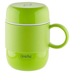 Pioneer Termo de Acero Inoxidable con Aislamiento al Vacío a Prueba de Fugas DrinkPod 6 Horas de Calor 24 Horas de Frío, Verde, 0,28 litros