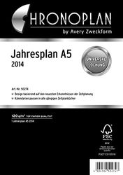 Avery - Calendario de planificación anual, DIN A5, para 2014, color blanco