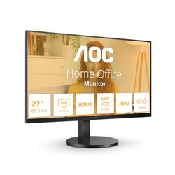 AOC U27B3CF - Monitor UHD de 27 Pulgadas, Altavoz, Altura Regulable, HDR10 3840 x 2160, 4K, 60 Hz, 2 x HDMI, Hub USB, USB - C 60 W PD Negro, 27 Pulgada 4K VA, Altavoces