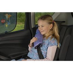 CARTREND Cojín para cinturón de Seguridad Hero​​ Protege contra Lesiones, Grande y cómodo, diseño Multicolor para niños, 1 Pieza Lila