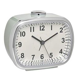 TFA DOSTMANN Sveglia elettronica 60.1032.04, stile retrò, grande display analogico menta, lunghezza 110 x larghezza 60 x altezza 92 mm